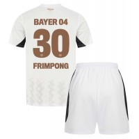 Bayer Leverkusen Jeremie Frimpong #30 Udebanesæt Børn 2024-25 Kortærmet (+ Korte bukser)